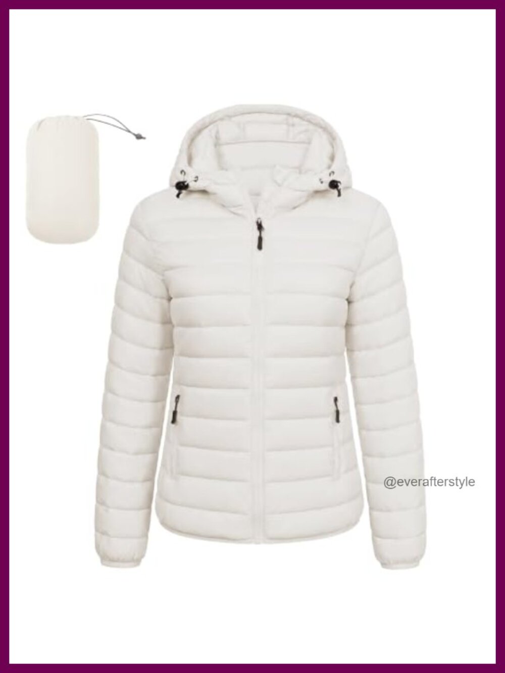 Womens Packable Puffer Jacket Quilted Lightweight Down Hood Coat